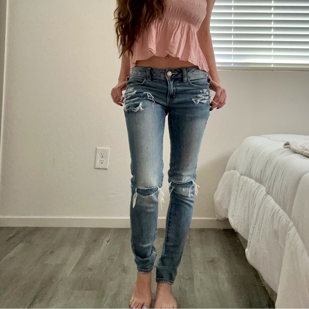 American Eagle Super Stretch Skinny Jeans - Size 0R